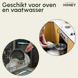 Koekenpan Honey - Keramische coating - 20 cm - PFAS-vrij - RVS