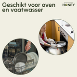 Pannenkoekenpan Honey - Keramische coating - 32 cm - PFAS-vrij - RVS