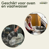 Kookpan Honey - Keramische coating - 24 cm - PFAS-vrij - RVS