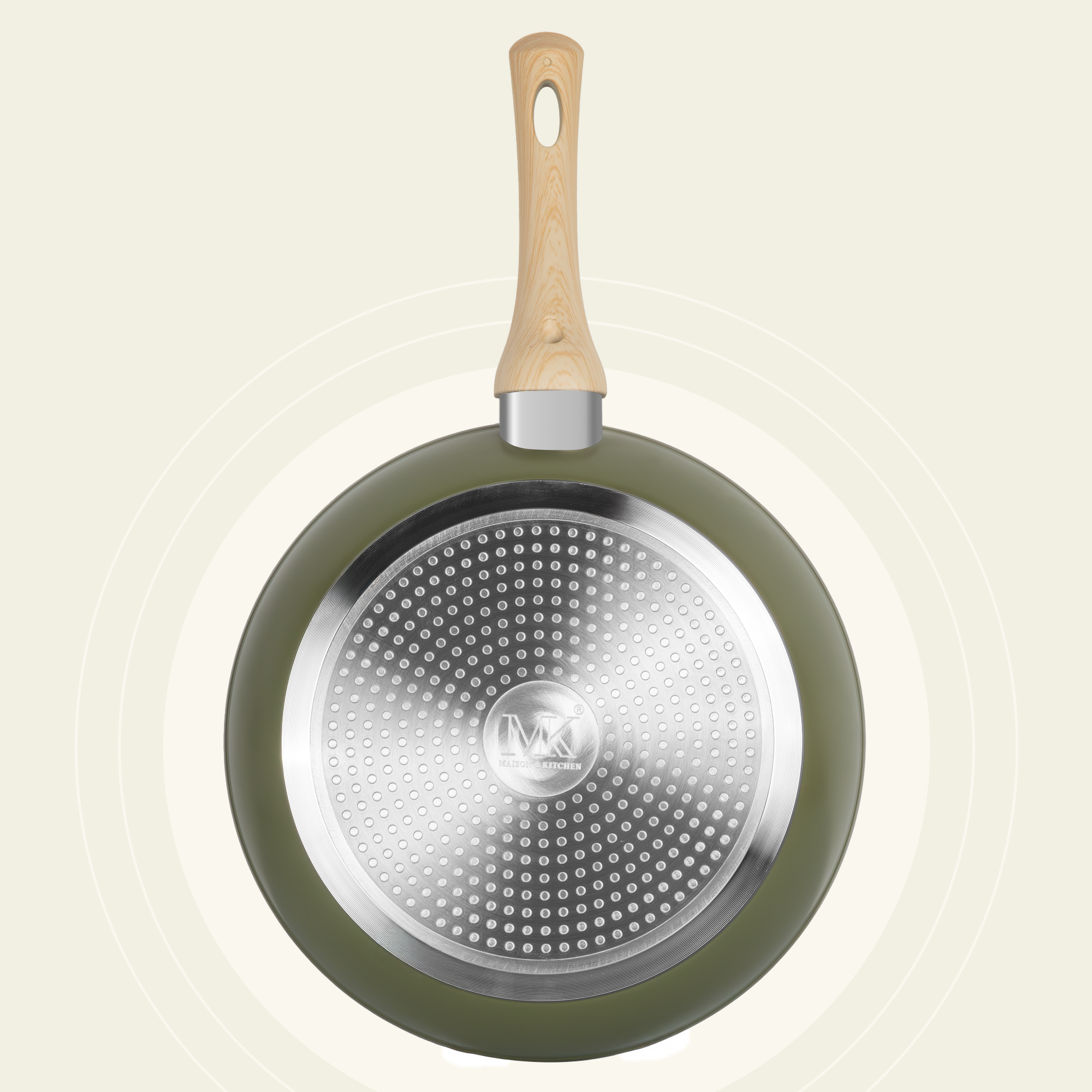 Maison & Kitchen koekenpannenset - 3 Delig - PFAS-vrij - Pastel Green